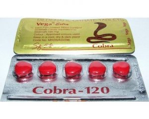 Deux blister de Cobra Red 120 mg, pour soutenir l'érection