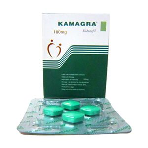 4 comprimés de Kamagra Original 100 mg dans un blister aident a traiter la dysfonction érectile
