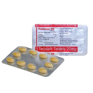 Un blister plein de pilule Tadavar 20 mg qui soigne la dysfonction érectile