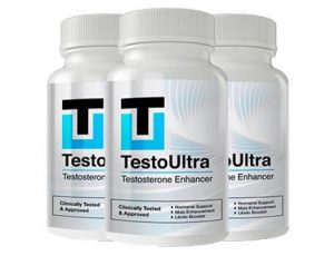 Trois flacons de Testo Ultra, un produit qui soutien la libido