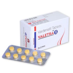 l'emballage complet de Valetra 40 mg , un médicament contre l'impuissance