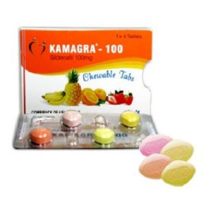 un pauqet de Kamagra chewable 100 mg qui agit sur l'érection