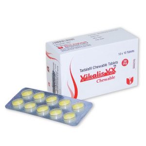 le paquet complet de Vikalis VX Chewable 20 mg qui aide les hommes se débarasser des troubles érectiles